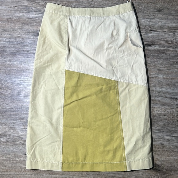 NWT ZARA WOMEN GABARDINE PATCHWORK WRAP MIDI SKIRT SIZE S - Picture 6 of 8